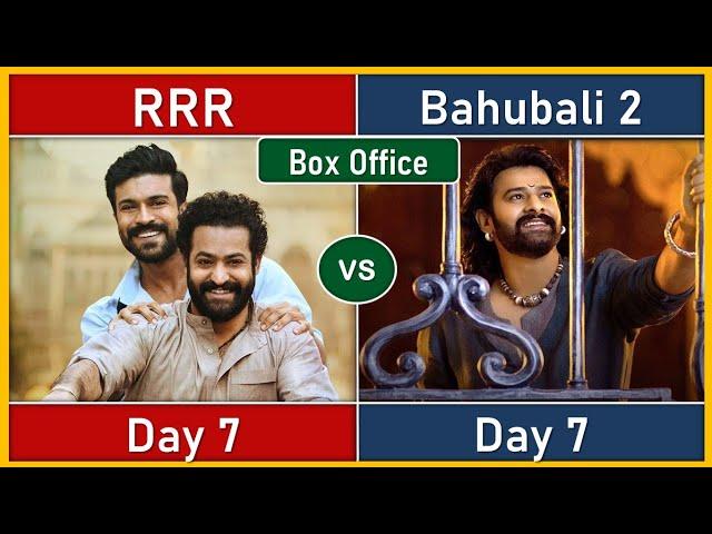 RRR Vs Bahubali 2 - Box Office Collection Day 7 | India Nett, India Gross, Overseas, Worldwide