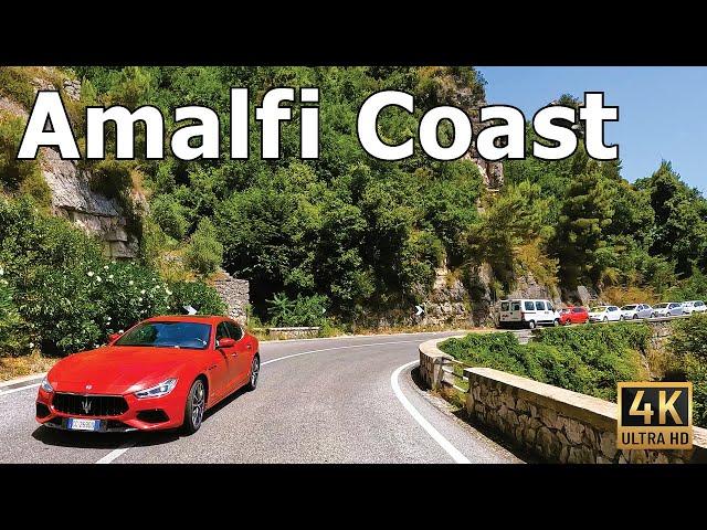 Amalfi Coast 4K Drive - Positano to Amalfi - Italy 2023