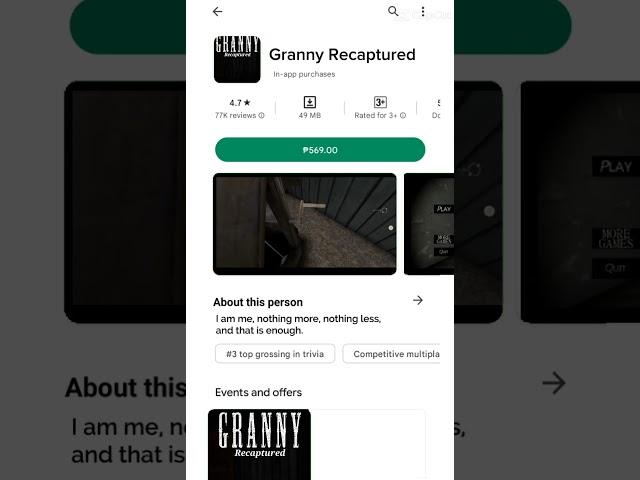 granny recaptured on play store letss go