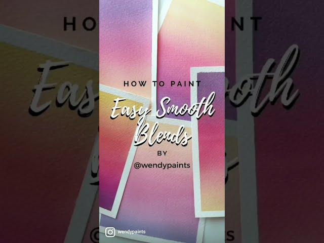 Easy Watercolor Exercise: How to Paint a Smooth Gradient | Beginner Watercolor Technique #Shorts