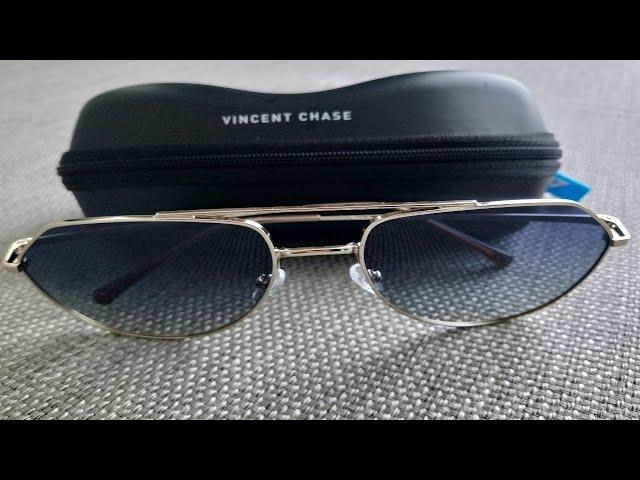 Vincent Chase by Lenskart | Blue Aviator Stylish Sunglasses | Polarized & UV Large | VC S13715