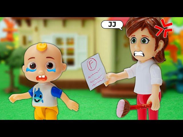 Cocomelon Family: JJ got an F | Life Lesson | Play with Cocomelon Toys