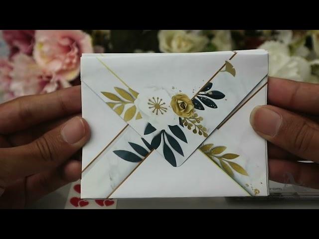 GA034 Kartu Ucapan dan Amplop Greeting Card Leaves and Flowers AMSTOREINDO