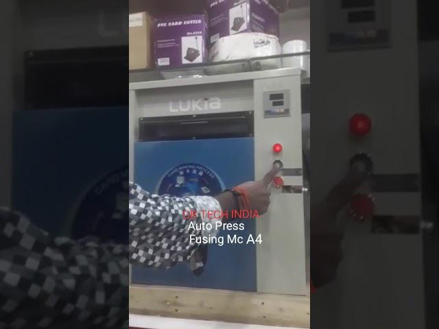 Fusing Machine Auto Press A4 size setting video for PVC Id cards +919810659949