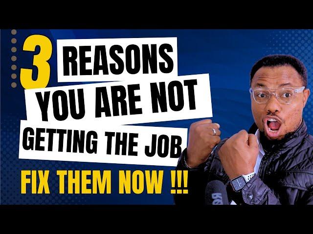 3 Reasons You are not Getting a Job | Fix Them Now | #cvmagic #jobsearch #shorts