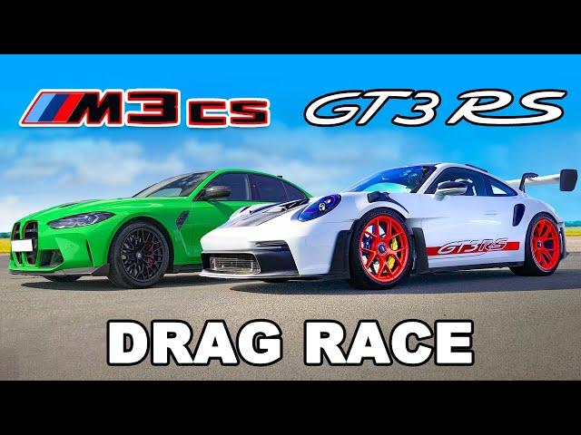 Porsche 911 GT3 RS v BMW M3 CS: DRAG RACE