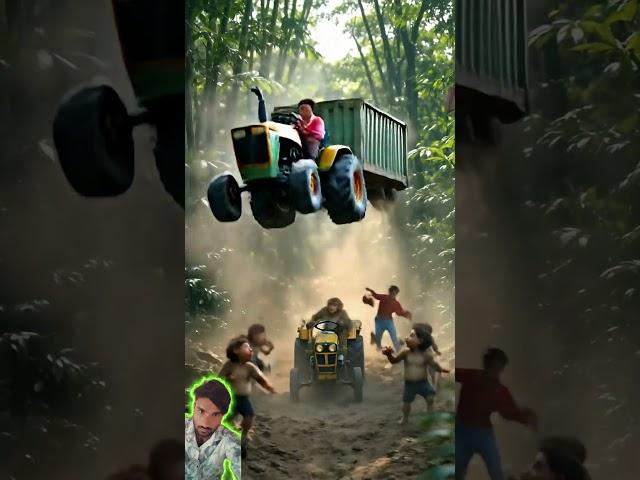 monkey ne chalaya tractor ko. by monkey King Nishu #monkey #ai