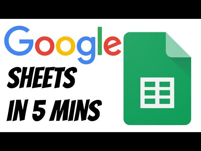 Google Sheet Tutorial in 5 Minutes! | Quick & Easy Guide for Beginners