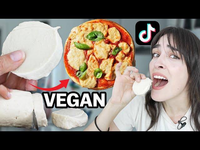 Let's Try This Viral TikTok VEGAN Mozzarella