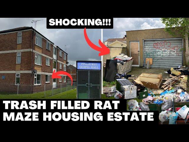 TRASH Filled HIGH CRIME Council Estate: SHOCKING! Explored!