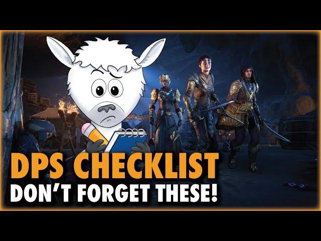 Don’t Miss Anything Important! | Your DPS Checklist | Elder Scrolls Online