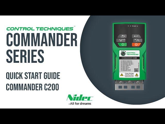 Commander C200 Quick Start Guide | CONTROL TECHNIQUES | NIDEC