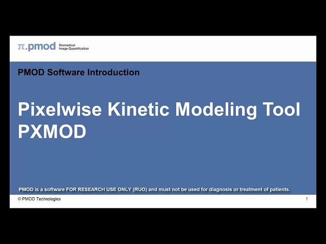 PXMOD Tool for Pixelwise Kinetic Modeling (Overview)