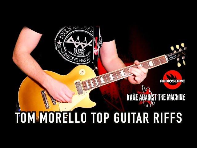 Top 10 Guitar Riffs Tom Morello - RATM  I WITH TABS