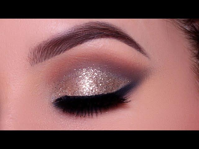 Champagne Glitter Eyelook: Perfect for Parties and Glam Nights!