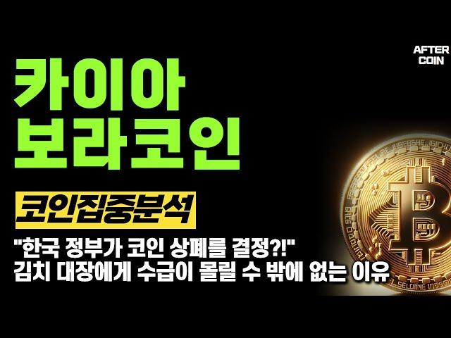 [카이아/보라코인]  "한국 정부가 코인 상폐를 결정?!" 김치 대장에게 수급이 몰릴 수 밖에 없는 이유 #카이아코인전망 #카이아코인분석 #보라코인호재 #보라코인전망