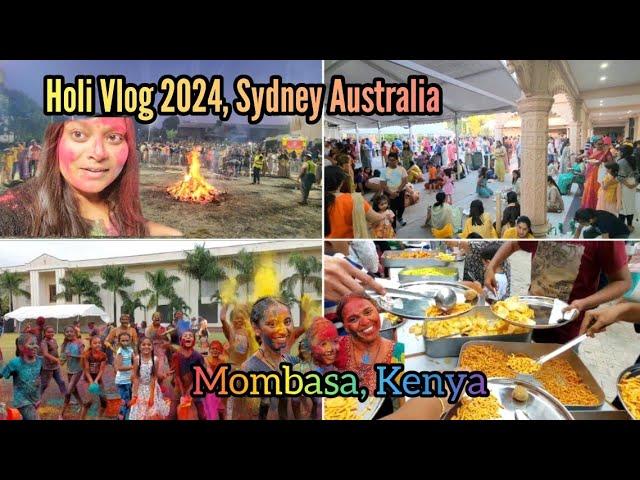 BIG HOLI CELEBRATION IN SYDNEY| TOO MANY PEOPLE CAME #holi #vlog  #indianlifeinaustralia #food #4k