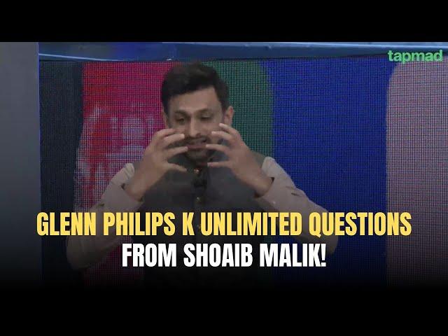 Glenn Philips K unlimited QUESTIONS from Shoaib Malik! | tapmad | Game On Hai