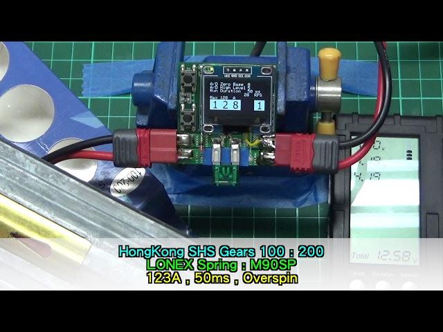 TIENLY GT-45000RPM - AEG Motor GearRatio Spring Test