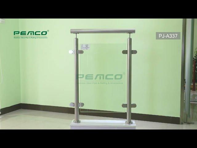 D Clamp Glass Railing Display