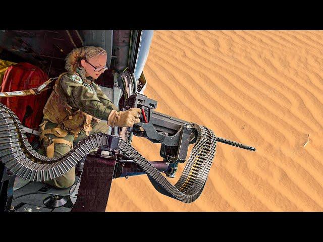 USAF Strongest Female Shows Amazing Skill Holding a GAU-18A Machine Gun