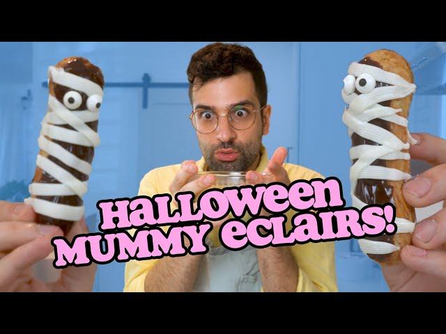 Making MUMMY Eclairs for HALLOWEEN • Tutorial • JonnyCakes