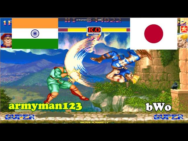 スーパーストリートファイターII X  armyman123 (India) vs bWo (Japan) Super Street Fighter 2 Turbo