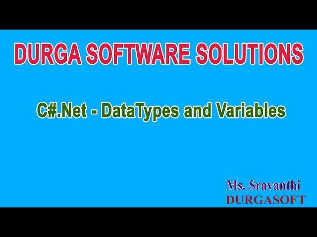 C# Net  DataTypes and Variables
