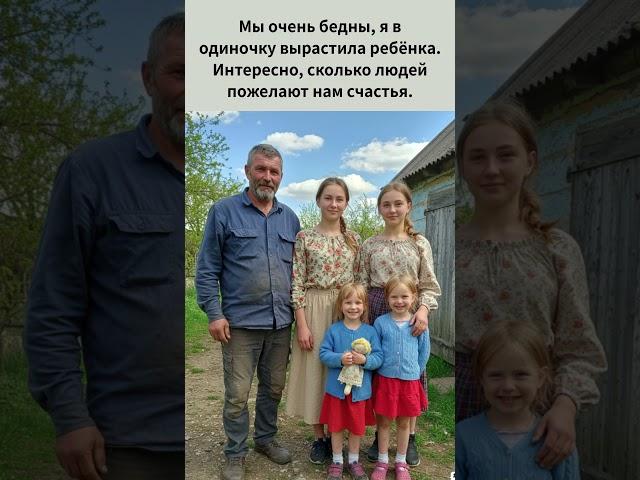 Мы очень бедны, я в одиночку вырастила ребёнка  Интересно, сколько людей пожелают нам счастья