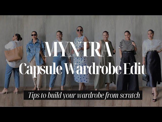 How to build a capsule wardrobe from scratch. Myntra Basics Haul #outfitideas #capsulewardrobe