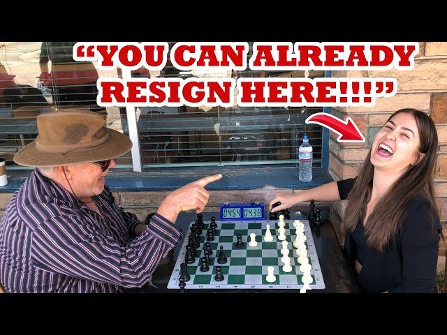 WFM Alessia Brutally Trolls Trash Talker With 1.a3! WFM Alessia Santeramo vs The Great Carlini