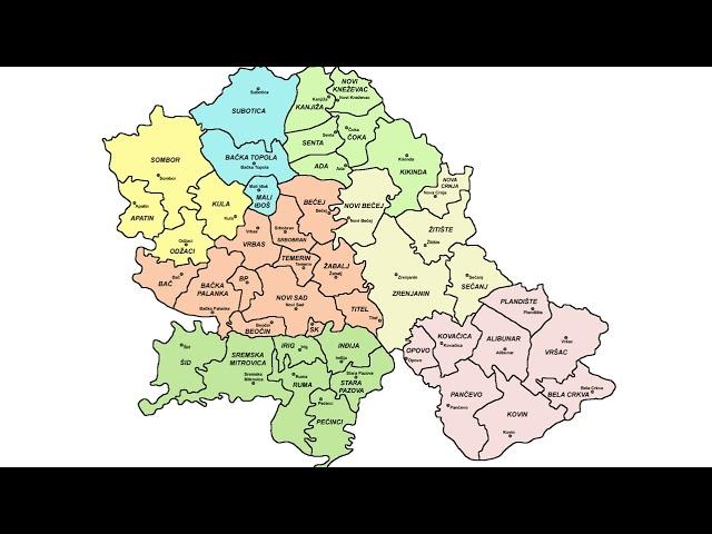 Vojvodina mapa