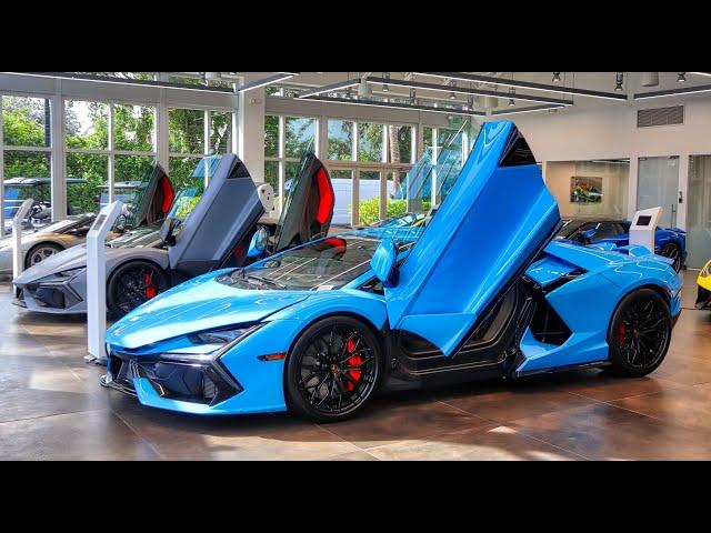 Lamborghini REVUELTO - 1000HP BEAST - BLUE OR GRAY? Choose Your BULL at Lamborghini Miami