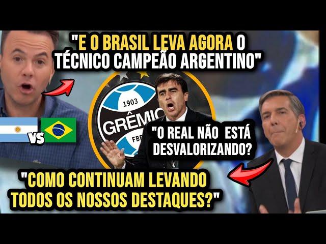 IMPRENSA ARGENTINA SE REVOLTOU: QUINTEROS, TÉCNICO CAMPEÃO NA ARGENTINA, SE MANDOU PARA O GRÊMIO