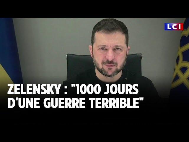 Zelensky : "1000 jours d'une guerre terrible"｜LCI