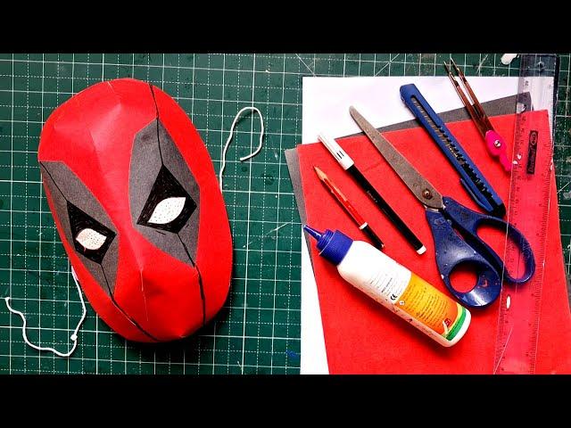 How to Make easy DEADPOOL Mask out of Paper || #deadpool