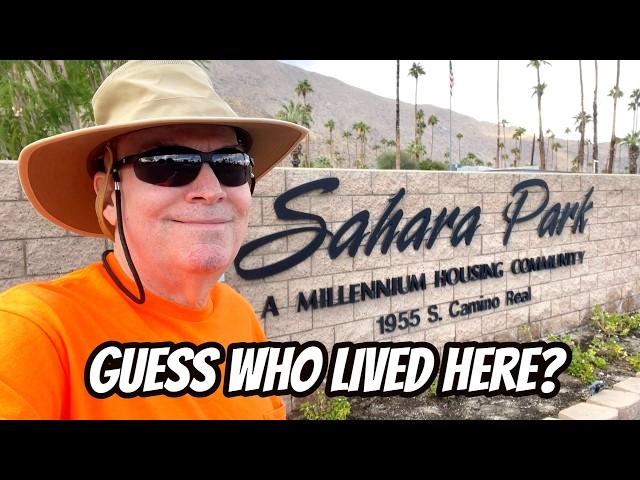 Walking tour of the 55+ SAHARA PARK mobile home neighborhood in Palm Springs, CA