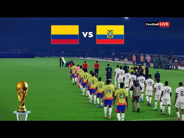 COLOMBIA vs ECUADOR | FIFA World Cup 2026™ Qualifiers | Full Match | Realistic PES Gameplay