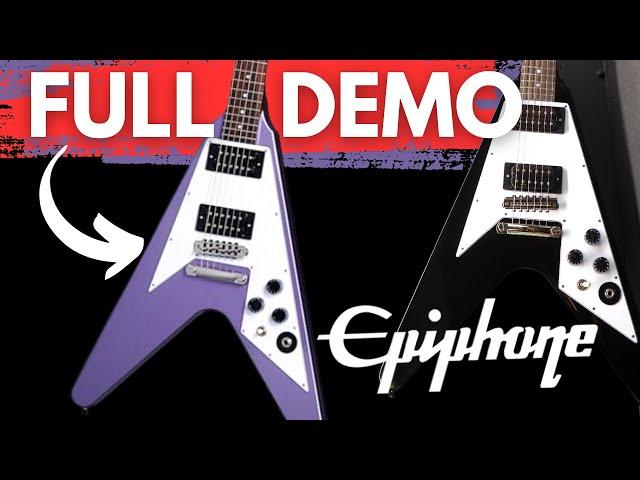 Epiphone Kirk Hammett Flying V FULL DEMO