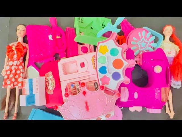 2:32 Minutes Satisfying With Unboxing Hellokitty Barbie Doll Cute Pink Makeup Toys Set | ASMR
