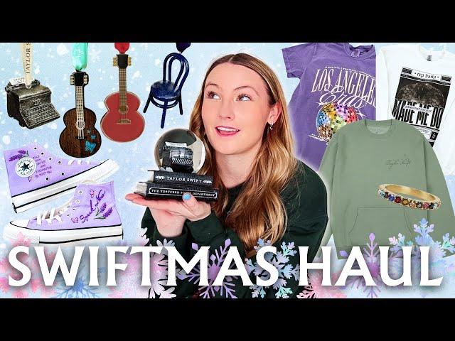 Taylor Swift Holiday Merch Haul ️ SWIFTMAS VLOG & decorating my Eras Christmas Tree