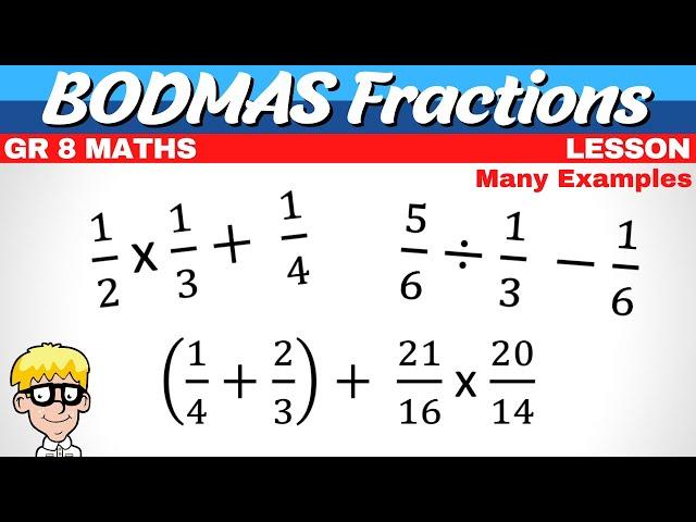 BODMAS Fractions Grade 8