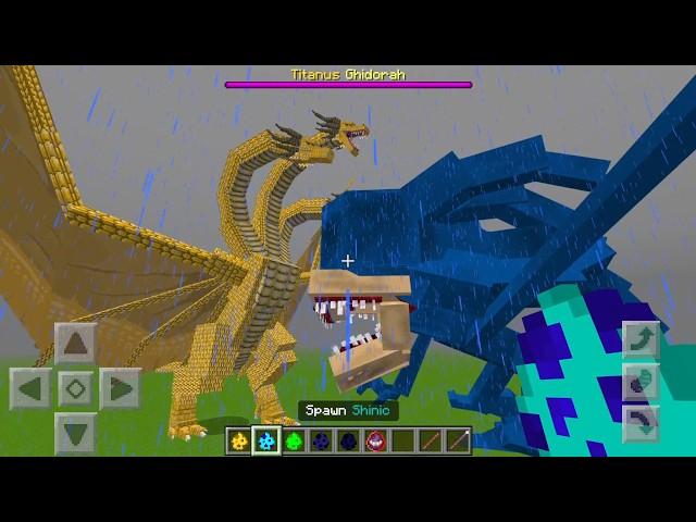 Every Shin Sonic vs Monsterverse Titanus Ghidorah Mod ADDON UPDATE in MINECRAFT PE