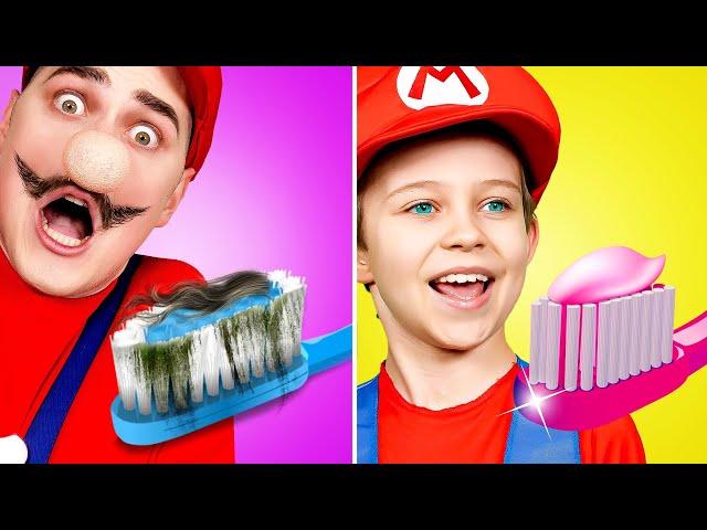 ¡INCREÍBLES TRUCOS PARA PADRES DE SUPER MARIO! Hacks Y Gadgets Creativos de Gotcha! Hacks