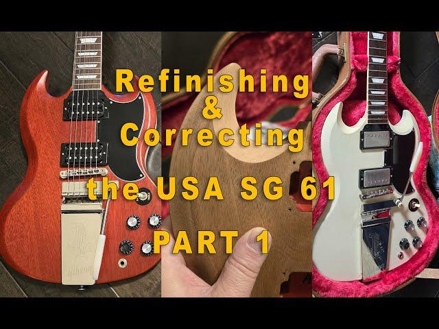 Refinishing and Re-beveling a Gibson SG faded to mimic vintage 1961 Les Paul/SG