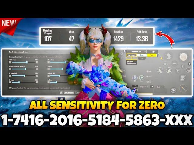 BGMI BEST SENSITIVITY SETTINGS | BGMI SENSITIVITY CODE TODAY | BGMI ZERO RECOIL SENSITIVITY CODE.