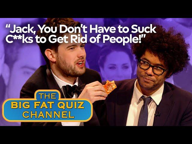 Richard Ayoade Tells Jack Whitehall Off For Sucking Before Exiting | Big Fat Quiz Of The Year 2012