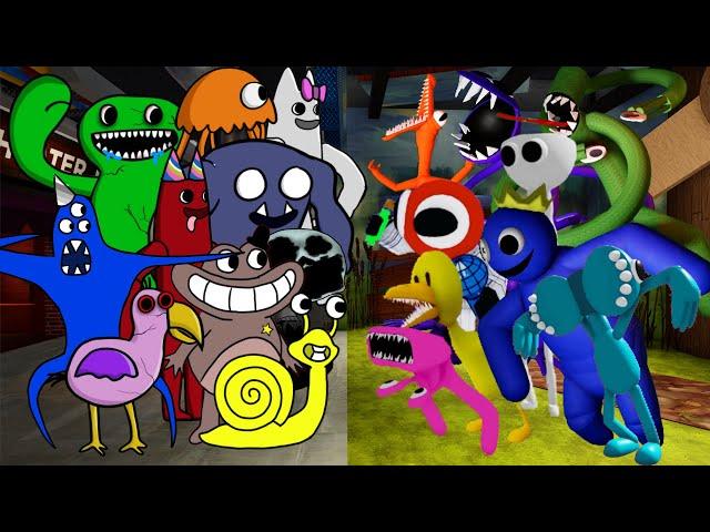 New Rainbow Friends VS New Garten Of Banban Chapter 2 ALL PHASES FNF Mod (Roblox Garten Of Banban)