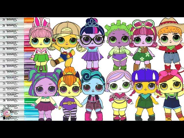 LOL Surprise Dolls Repainted as My Little Pony Equestria Girls Dazzlings Applejack Twilight Big Mac