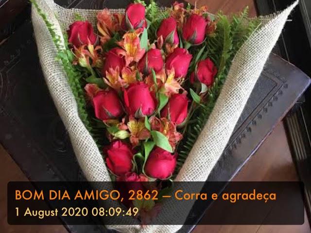 BOM DIA AMIGO, 2862 — Corra e agradeça